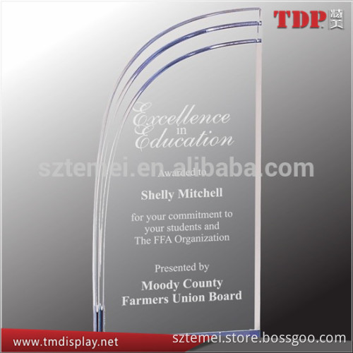 Customized Wave transparent acrylic Award